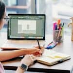 web designer working on custom website design for small business
